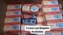 3 Lens Dolphin Projector LED Light for bikers and Cars (1 pc)