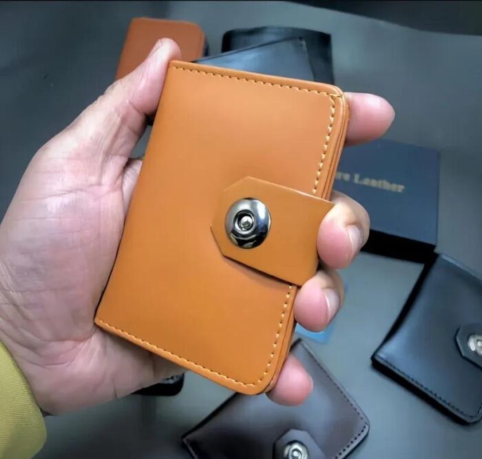 Plain  Leather Smart Wallet for Male And female  Easy To Carry, Stylish And Slim - Image 3