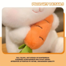 Adorable Plush Bunny & Carrot Pillow | Fluffy & Soft Stuffed Animal Plush Toy For Kids - 45 Cm