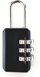 Greatangle-UK 3 Digit Code Combination Padlock For Luggage Combination Number Lock Padlock For Zipper Bag Suitcase Drawer Durable Locks black