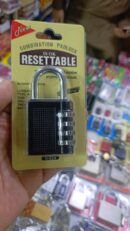 4 Dial Digit Combination Padlock Heavy Duty Weatherproof Code Resettable Changeable Lock Outdoor Use for Door Cabinet Safely 400g