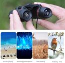 30x60 Compact Folding Binoculars, Folding Telescope With Clean Cloth and Carry Case for Kids, Adults, Outdoor, Travel, Birding, Birdwatching, Hiking, Sightseeing