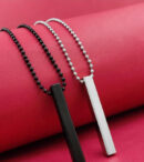 Boys Bar Necklace Pack Of 2  Materials Stainless Steel