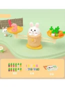 Rabbit Carrot Math Balance Toy Set,educational tool Preschool Shape Matching Toys Carrot Counting Game