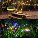 Hanging lantern with garland, camping atmospheric garland, rechargeable LED garland 9 m