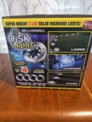 Disk Lights 8 LED Version Solar Powered Auto on off Outdoor Lighting