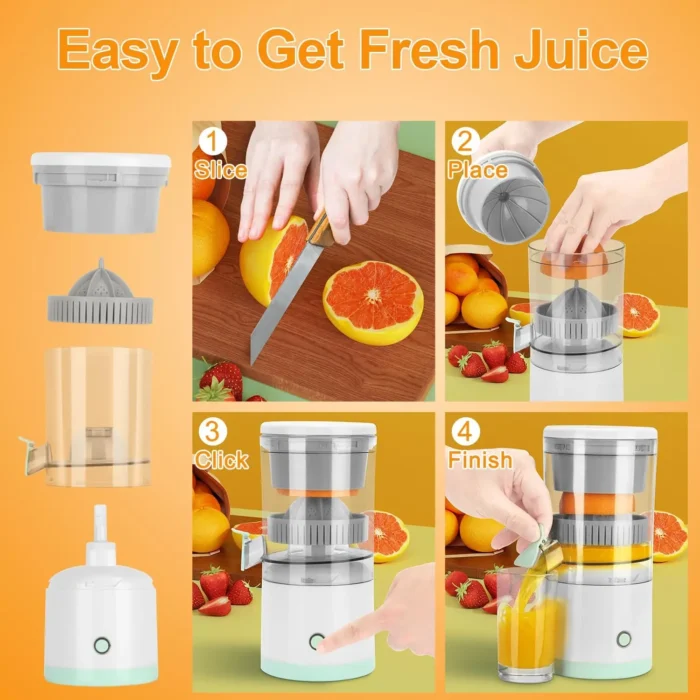 Portable Electric Juicer USB Charging Orange Lemon Fruit Blender Mini Household Juice Squeezer Mixer Citrus Juicer for Travel - Image 5