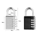 4 Dial Digit Combination Padlock Heavy Duty Weatherproof Code Resettable Changeable Lock Outdoor Use for Door Cabinet Safely 400g