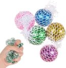 Mesh Stress Balls Squeeze Toys for Hand Therapy Relief, Squishy Relief Toys to Help Anxiety,Autism,Ideal Gift - Pack of 6 (Random color)