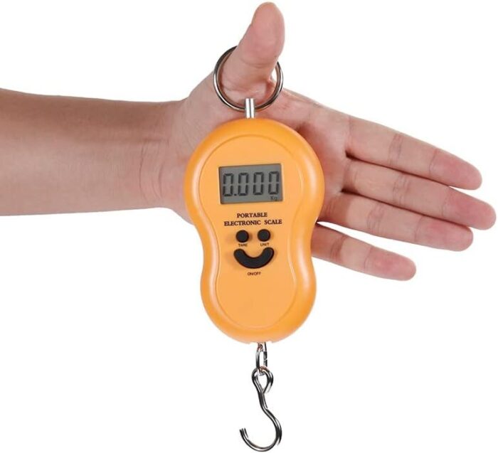 Utility Luggage Scale 50Kg Mini Digital Scale for Fishing Luggage Travel Weighting Kitchen Steelyard Hanging Electronic Hook Scale Weighing(random color) - Image 3