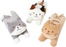 Long Cat Plush Pillow kitten gray White brown lovely cartoon  | FukuFukuNyanko Plush Cat Cushion - 50cm (Random color)