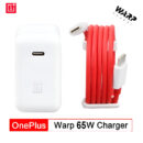 OnePlus 65W Warp Charge Power Adapter with Type-C to Type-C Fast Charging Cable