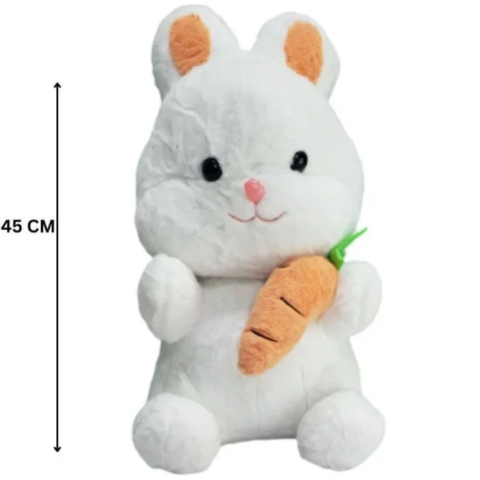 Adorable Plush Bunny & Carrot Pillow | Fluffy & Soft Stuffed Animal Plush Toy For Kids - 45 Cm - Image 2