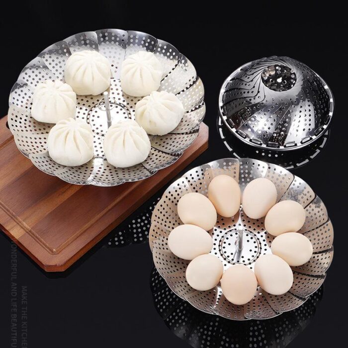 304 Stainless Steel Folding Steamer Tray Steam Rack Steam - Image 6