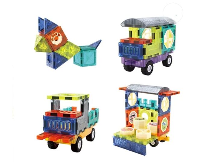 Magic Magnetic Blocks Construction & Building Set, Multicolor - Image 6