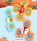 Baby Rattle 3Pcs/Sealed Bag 3x Baby Spinner Cartoon Toys  Spinning (random )