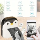 The Adorable Penguin Design Rechargeable Portable Mini Printer (random color)