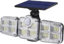 3 Head Motion Sensor 270 Wide Angle Illumination Waterproof  Solar Light | Outdoor Wall Lamp for Garden Garage