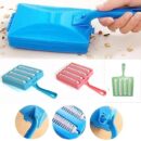 Plastic Handheld Carpet Roller Cleaning Brush Car Seats, Table Linen, Sofas, Bed Sheets, Carpet Roller Brush Cleaning with Dust Crumb Collector (Random color)