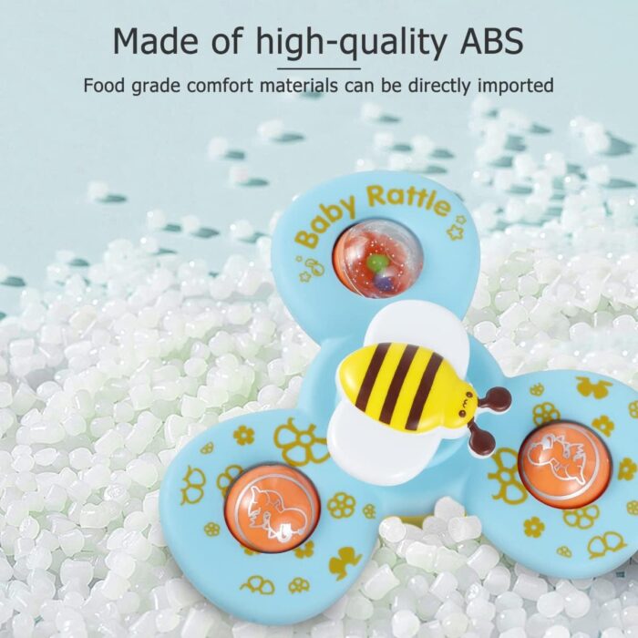 Baby Rattle 3Pcs/Sealed Bag 3x Baby Spinner Cartoon Toys  Spinning (random ) - Image 9