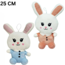 Cute & Adorable Bunny RABBIT LONG EAR | Fluffy & Soft Stuffed Animal Plush Toy For Kids - 25 CM (Random color)