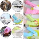 Dishwashing Rubber Gloves Non-Slip Household Laundry Kitchen Cleaning Gloves - Pair (Random color)