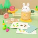 Rabbit Carrot Math Balance Toy Set,educational tool Preschool Shape Matching Toys Carrot Counting Game