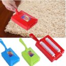 Handheld Carpet Table Crumb Sweeper Plastic Dual Brush Cleaner Collector Roller (random color)