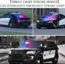 Car LED Red Blue Windshield Dash Emergency Police Strobe Lights