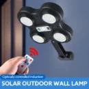 4 Head Wide Angle Illumination Outdoor Motion Sensor Solar Street Wall Light IP65 Waterproof