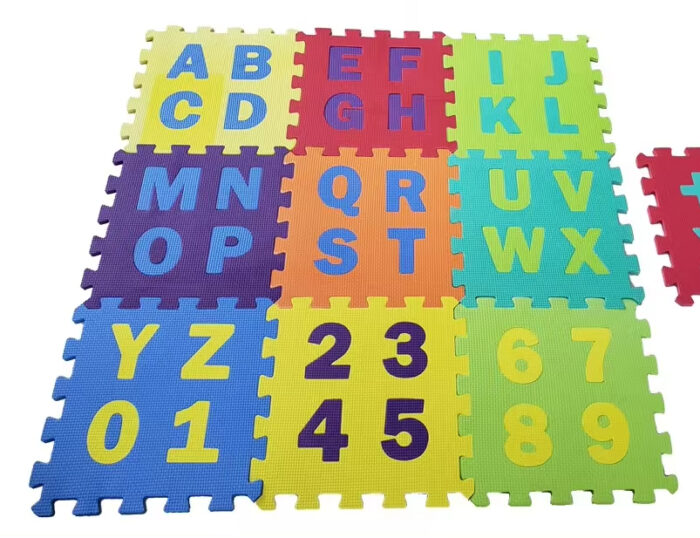 9mm Puzzle 9 PCS ABC-123 | Interlocking  Play Tile | Alphabets Foam Puzzle Mat for Childrens (Random color) - Image 2