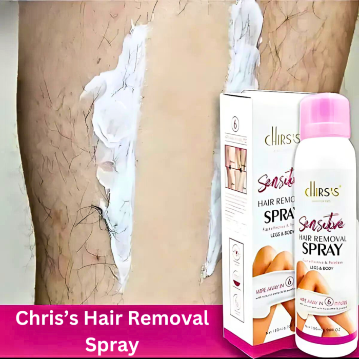 Chris’s Sensitive Hair Removal Spray: Fast, Effective, and Painless Hair Remover for Legs and Body.