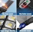 Outdoor Human Induction Motion Sensor Solar Street Lamp | Waterproof Remote Control Solar Street Light W789B-6