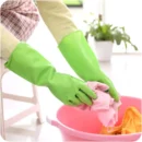 Dishwashing Rubber Gloves Non-Slip Household Laundry Kitchen Cleaning Gloves - Pair (Random color)