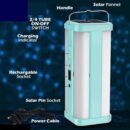 SOLAR RECHARGEABLE LANTERN Light BEST EMERGENCY Flash LIGHT FOR HOME & OUTDOOR - HG-1664 (random color)