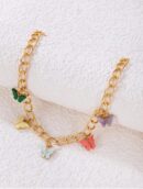 Elegant Multi Color Butterfly Chain Material Alloy /Beautiful Chain Necklace with Butterfly charms (Random Colors)