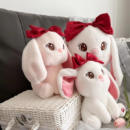 Princess style Bow Bunny Rabbit Plushie | Fluffy & Soft Stuffed Animal Plush Toy For Kids - 22 CM (Random color)