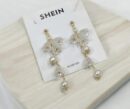 SHEIN elegant pearl and flower drop earrings for Women Girls