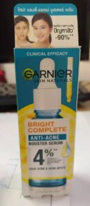 Garnier Skin Naturals Bright Complete Anti Acne Booster Serum Brighter 30ml.