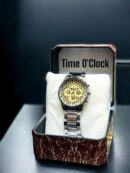 Time O'Clock Men Silver Analog Chain Wrist Watch (Random dial design & Color)