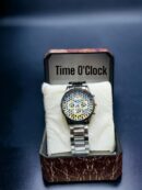 Time O'Clock Men Silver Analog Chain Wrist Watch (Random dial design & Color)