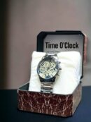 Time O'Clock Men Silver Analog Chain Wrist Watch (Random dial design & Color)