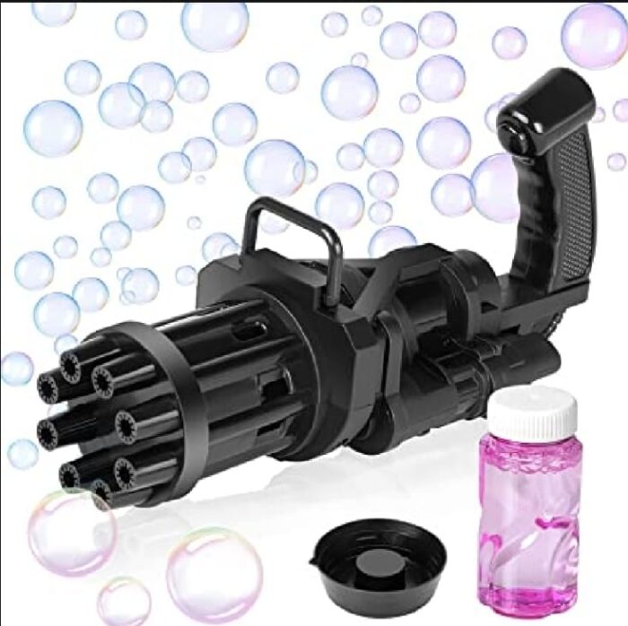 8 Hole Massive Bubble Gun_Gatling Bubble Machine 8 Hole Bubble Blower Automatic Bubble Maker Electric Bubble Gun (Random Color) - Image 4