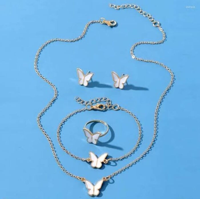 Butterfly Set Pack Of 4 ( White)