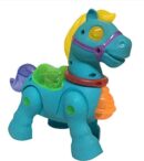 Walking Musical Pony Horse - Lights and Sounds - Interactive Kid Fun Toy (Random color)