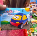 Car with Eyes Blue Baby funny toy car stylish and unique