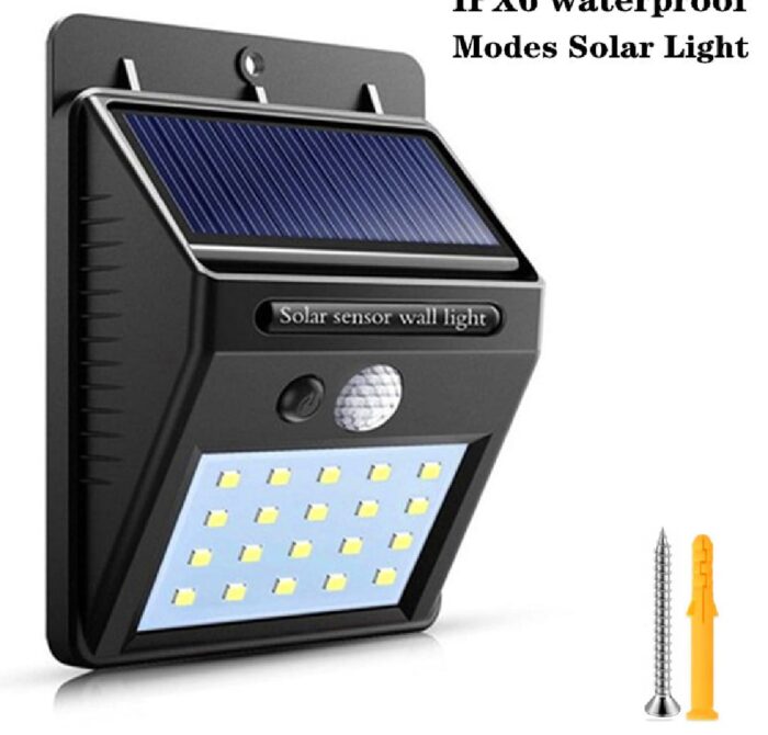 Solar Motion Sensor Led Light | Security Night Lamp For Home Outdoor / Garden Wall - Image 2