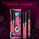 YANQINA Black Liquid Eyeliner + 3D Mascara (2 in 1)  Quick Drying Waterproof Non-smudge Eye Liner Pencil Makeup Set