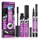 YANQINA Black Liquid Eyeliner + 3D Mascara (2 in 1)  Quick Drying Waterproof Non-smudge Eye Liner Pencil Makeup Set