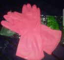 Dishwashing Rubber Gloves Non-Slip Household Laundry Kitchen Cleaning Gloves - Pair (Random color)